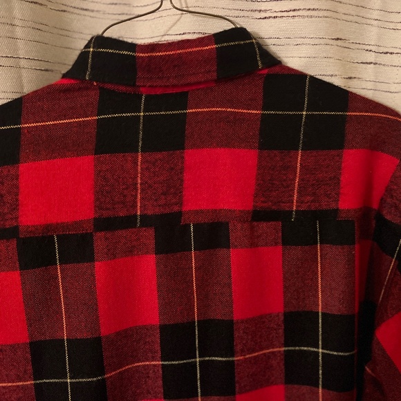 Vintage Chest 52" Red Black Plaid Shirt Wool + Acrylic XL XXL - Picture 8 of 16